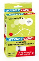 Мячи для настольного тенниса Start Line CLUB SELECT 1* - 6 шт (белые) - купить-теннисный-стол.рф разумные цены на теннисные столы