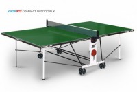 Теннисный стол всепогодный Compact Outdoor LX green любительский для открытых площадок 6044-11 - купить-теннисный-стол.рф разумные цены на теннисные столы