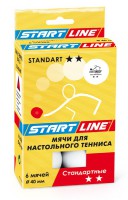 Мячи для настольного тенниса Start Line STANDART 2* - 6 шт (белые) - купить-теннисный-стол.рф разумные цены на теннисные столы