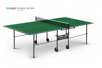 Теннисный стол для помещения swat Olympic Optima green компактный для небольших помещений 6023-3 - купить-теннисный-стол.рф разумные цены на теннисные столы